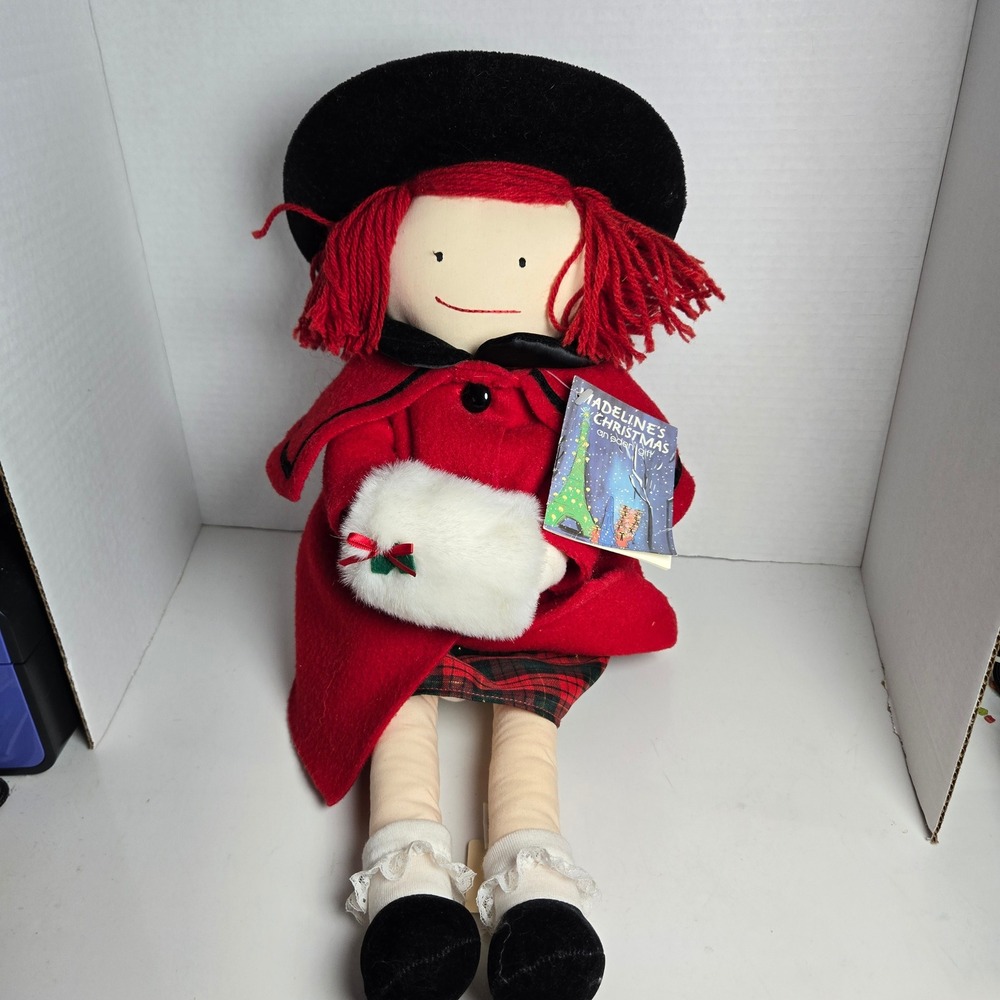 MADELINE Vintage Plush Christmas Doll 18 Inches Eden Toys 1990 NEW WITH TAGS